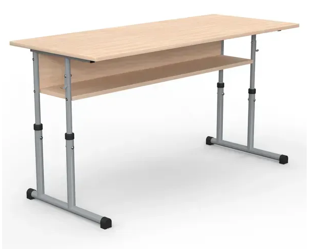 Стіл учнівський двомісний кругла труба №4-6/1200х500 МФ Вересень